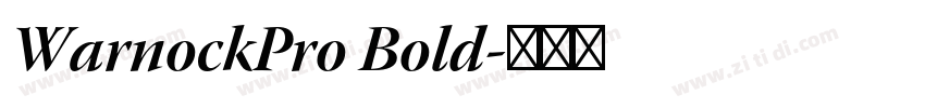 WarnockPro Bold字体转换